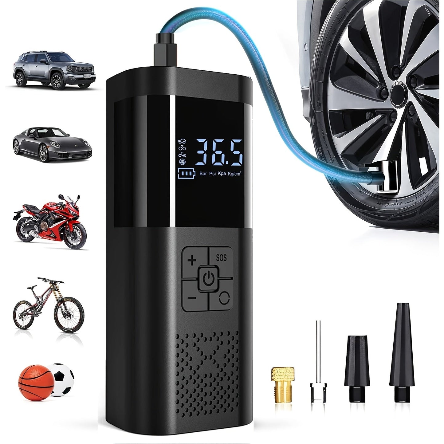 Compresseur d'air Compact 150 PSI | Écran LCD et Éclairage LED Intégré - Foivo