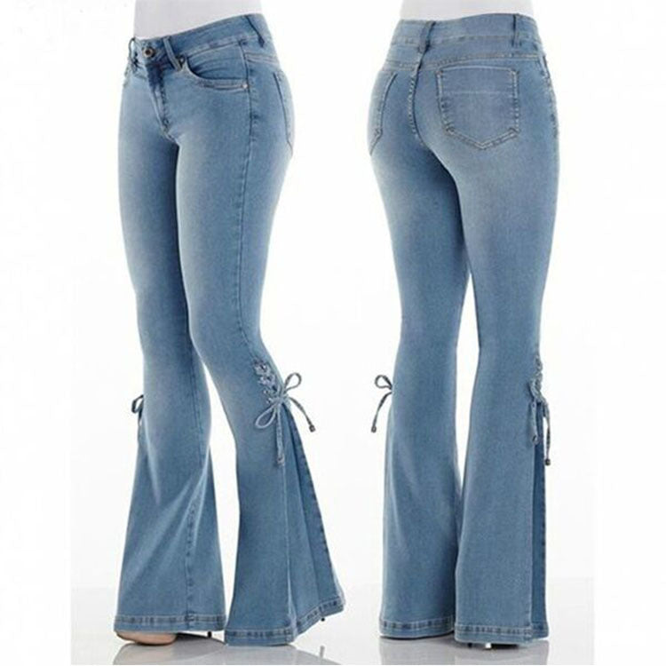 Jeans Élégants Taille Haute pour Femmes