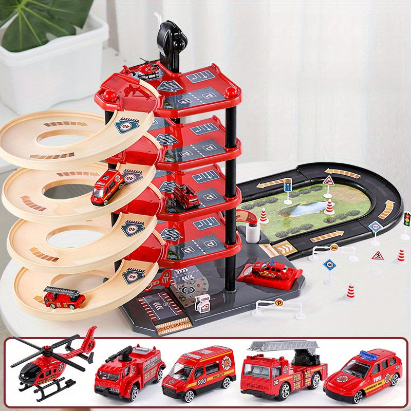 Véhicules de Secours Garages de Jeu avec Voitures de Pompiers et Police