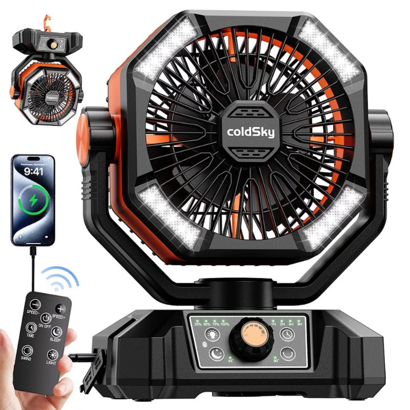 Ventilateur LED Compact avec Télécommande