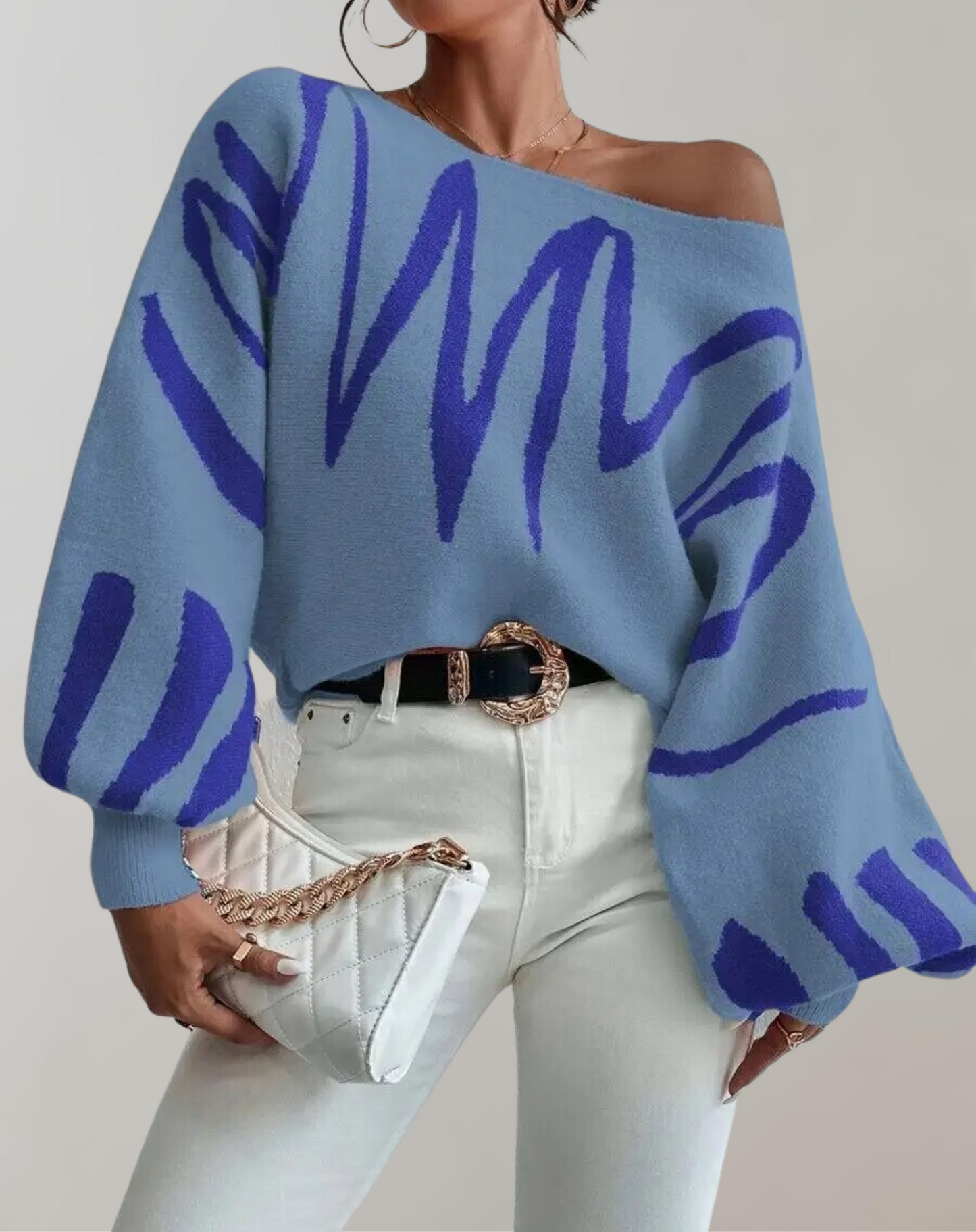 Top décolleté Manches Bouffantes Floral