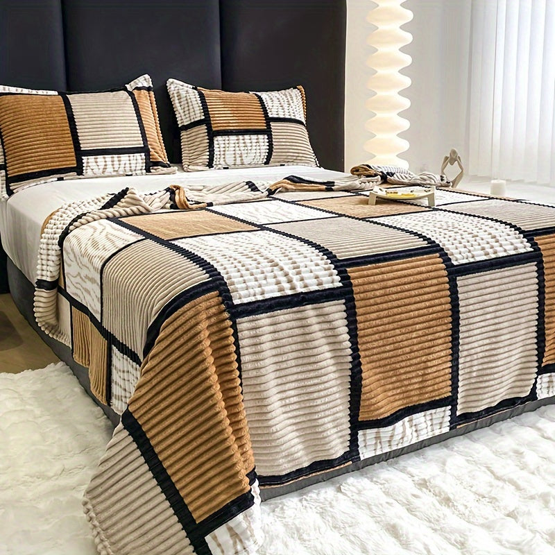 Plaid Flanelle Doux à Motif Écossais pour Toute la Famille