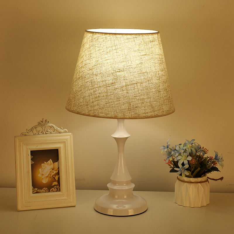 Lampe de Bureau Élégante avec Abat-Jour en Tissu
