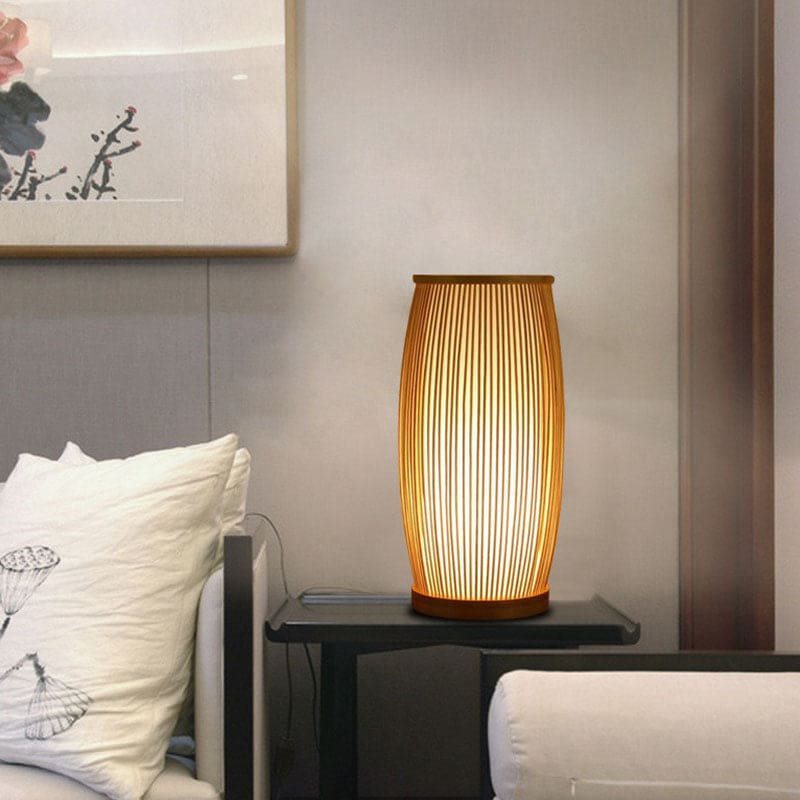 Lampe de Bureau en Bois Brut Élégante - Foivo