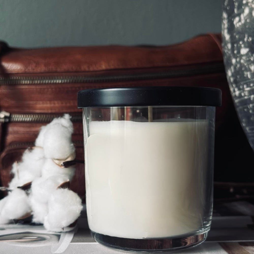 Bougie Parfumée Noix de Coco Verre Blanc - BlxckFR