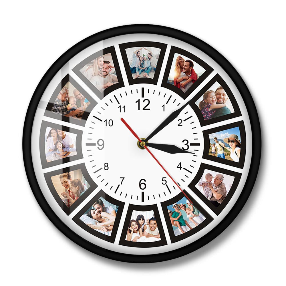 Cadran de Tableau Horloge Photo Personnalisé