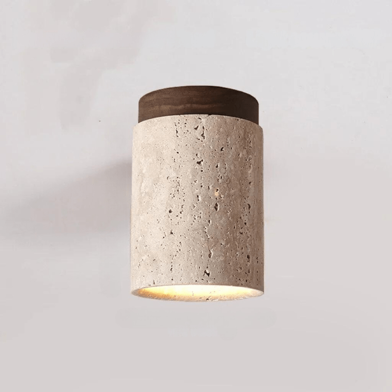 Lampe de Plafond en Pierre - Éclairage Élégant pour Escalier