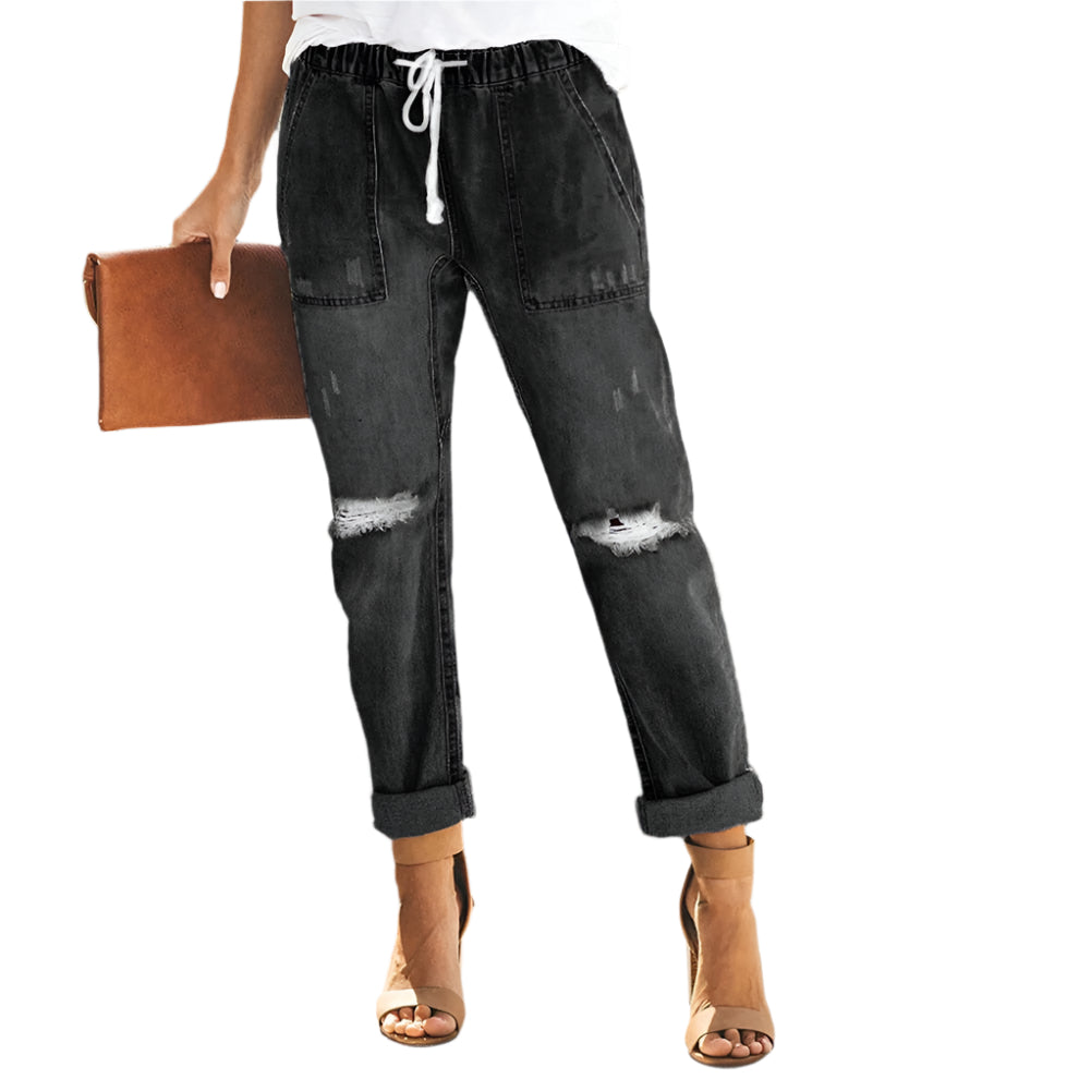 Jean Femme Élégant Taille Élastique