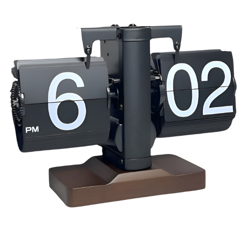 Horloge Flip Élégante - Design Rétro avec Précision Moderne