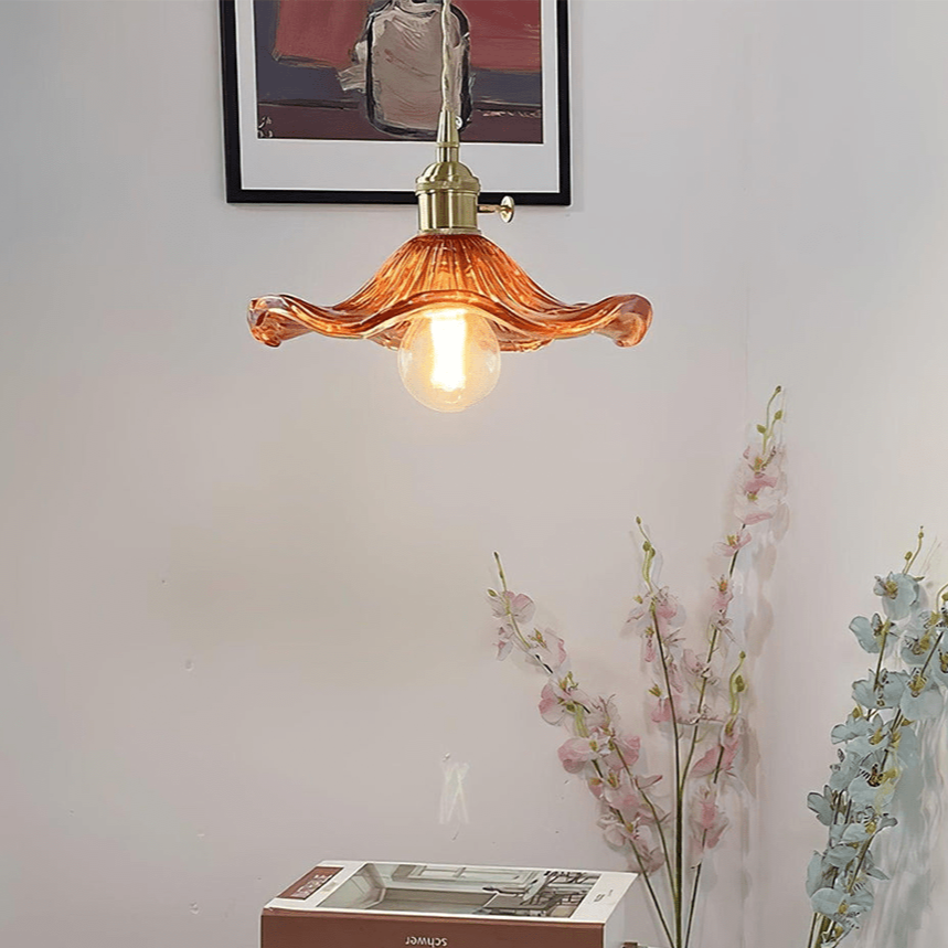 Lampe déco fleur exotique