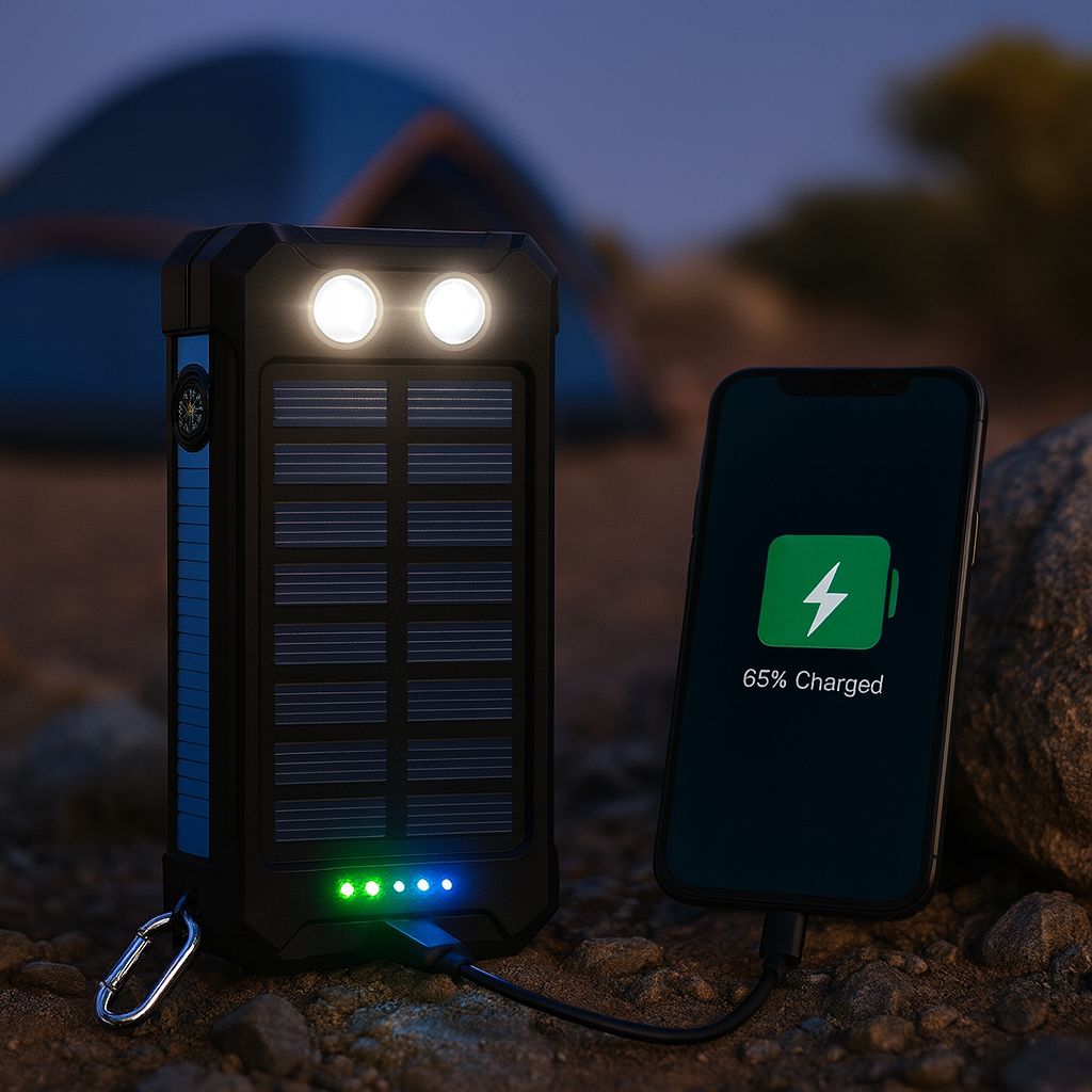 Chargeur Solare Étanche pour Chasse et Plein Air