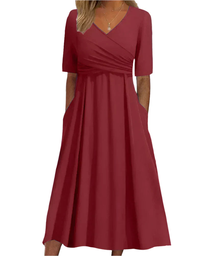 Robe Féminine Mi-Longue avec Poches