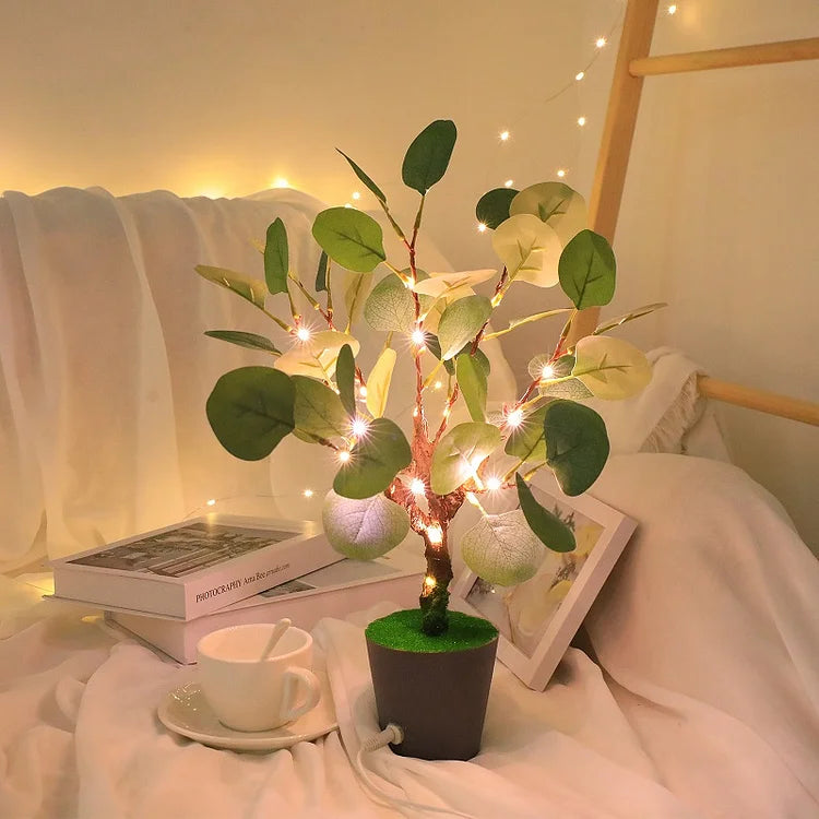 Lampe de Nuit LED Élégante avec Prise USB – Lumière Chaude et Festive - Foivo