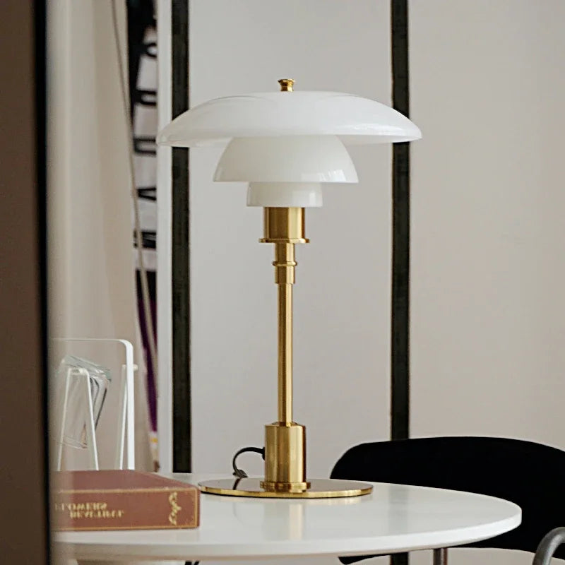 Lampe de Table Design Nordique en Verre et Acier pour Décor Intérieur
