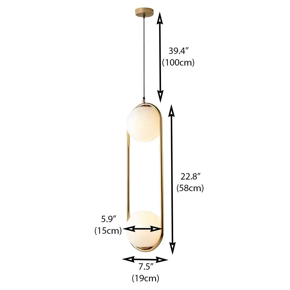Lampe Suspendue Chic en Métal et Verre