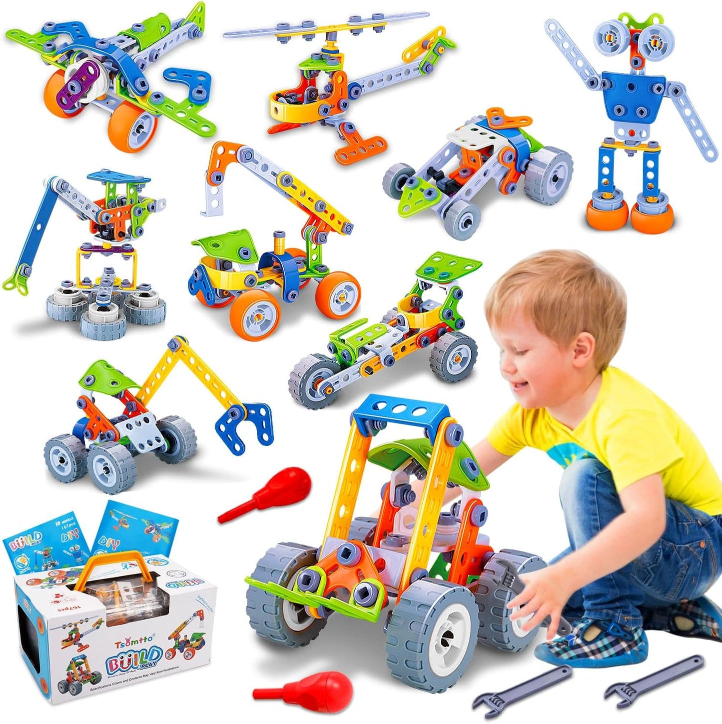 Jeux de Construction Éducatifs pour Enfants - Blocs Créatifs Stimulation Sensorielle - BlxckFR