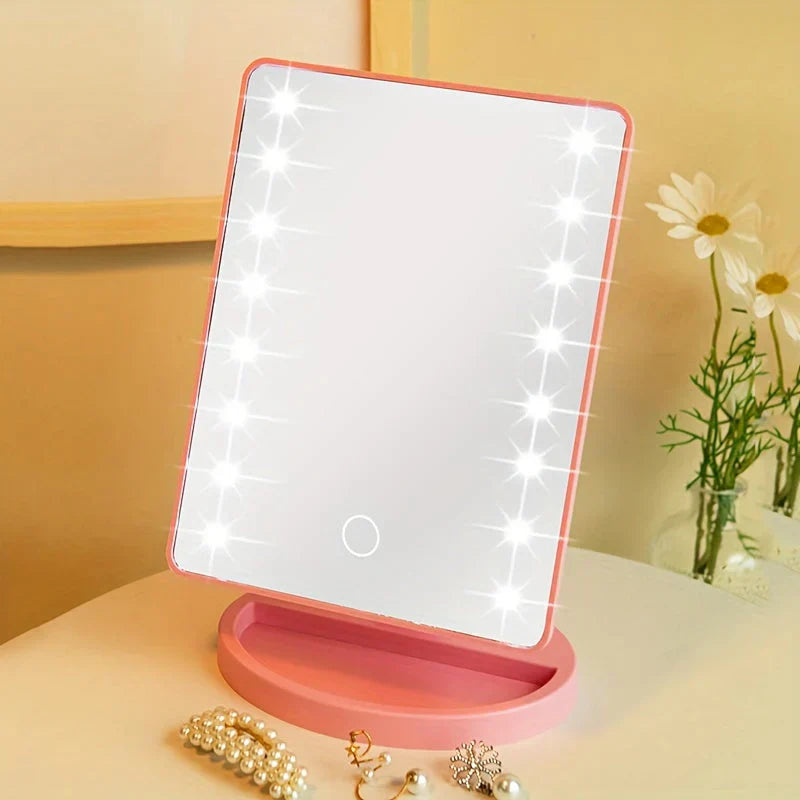 Miroir LED Lumineux avec Éclairage Régulable pour Maquillage Professionnel