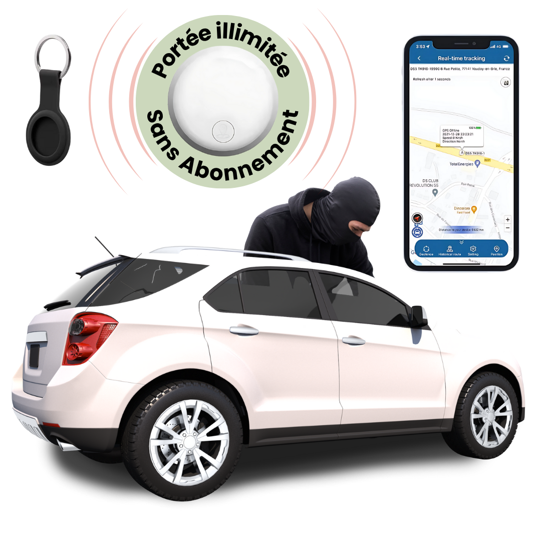 Localisateur GPS Auto sans Abonnement - Application Smartphone avec Géolocalisation Précise et Alertes - blxckfr