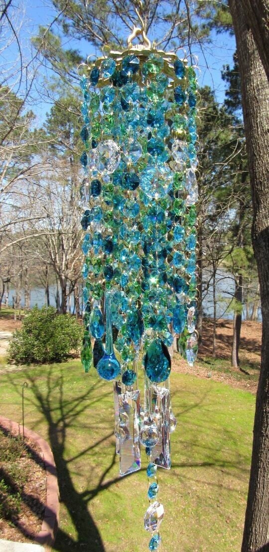 Carillon de Jardin en Verre - Son Cristallin et Décors Élégants