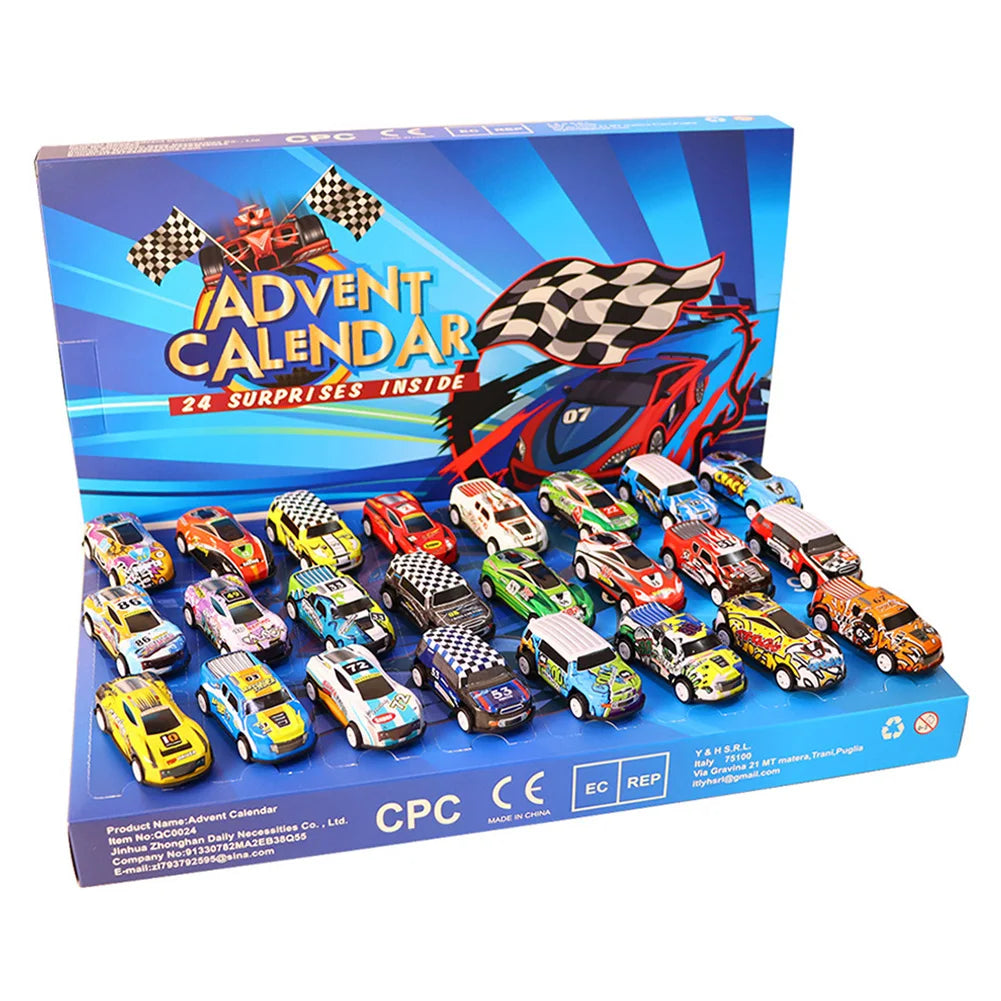 Calendrier de l'Avent Enfants - 24 Voitures Jouets - BlxckFR