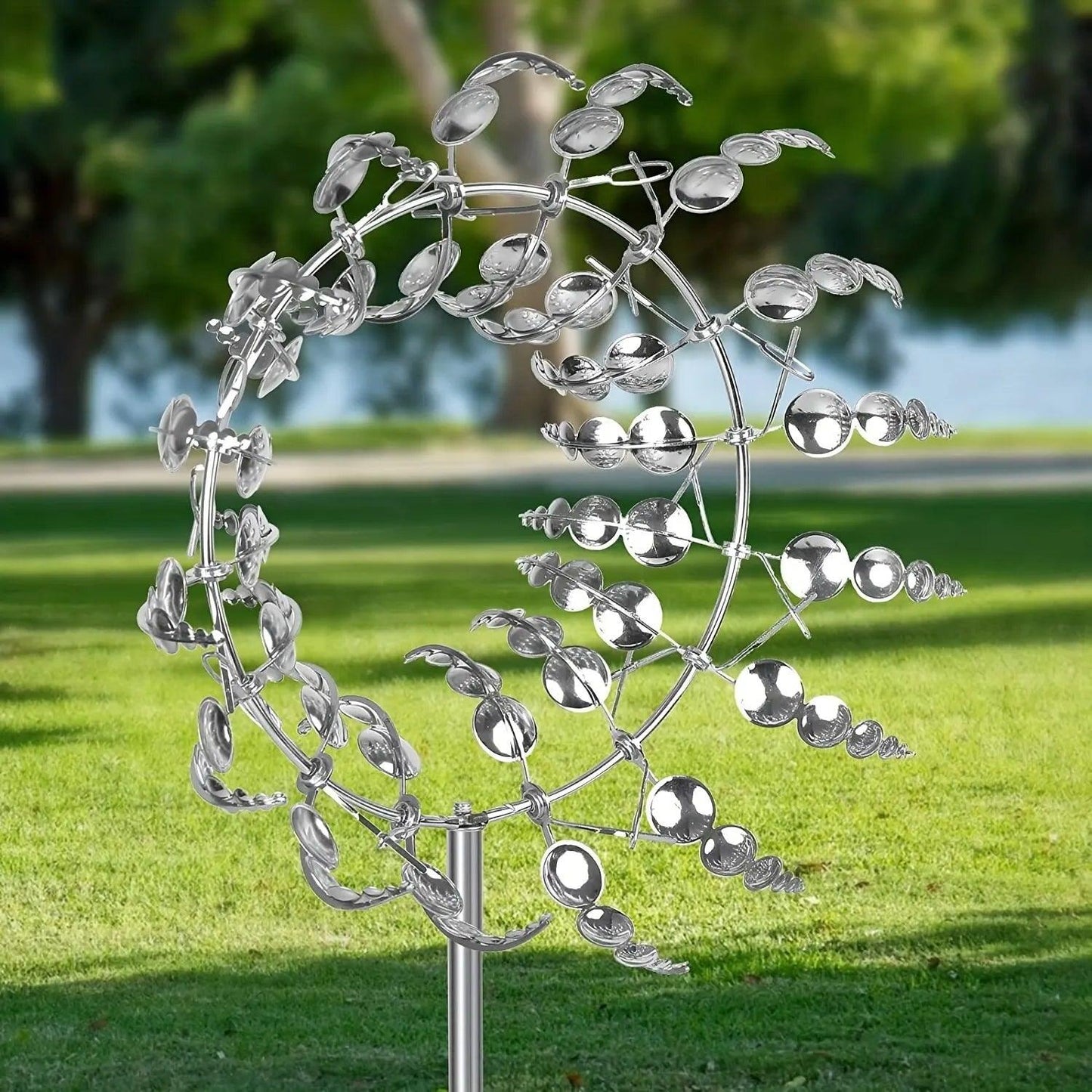 Girouette Éolienne Métal Extérieur Décor Jardin