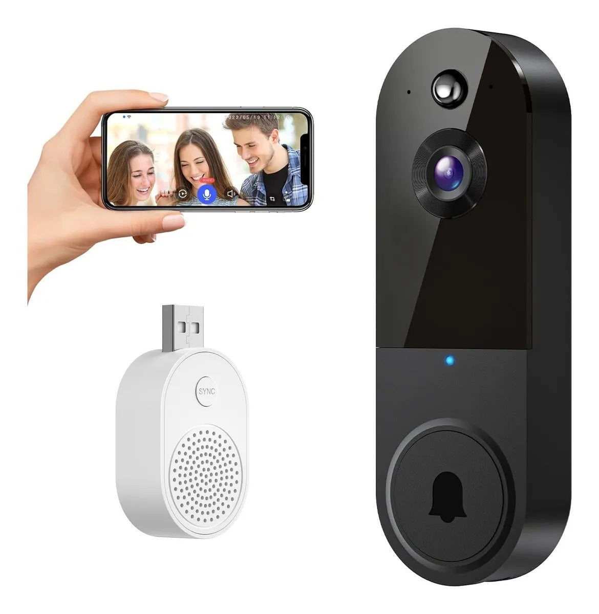 Caméra de Porte Intelligent HD avec Micro Bidirectionnel - Foivo
