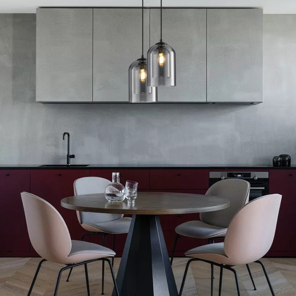 Lampe Plafond en Verre Clair Élégant