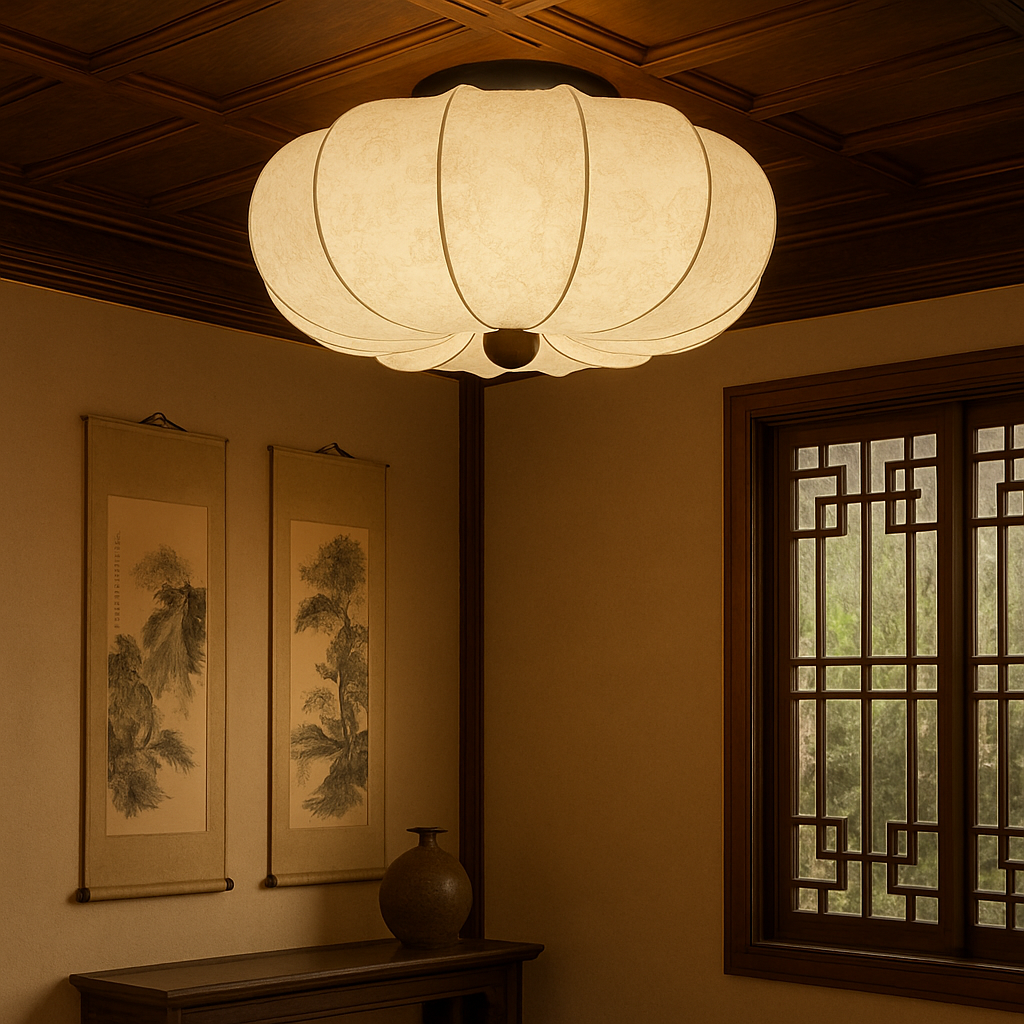 Lampe en Soie Élégante Style Médiéval