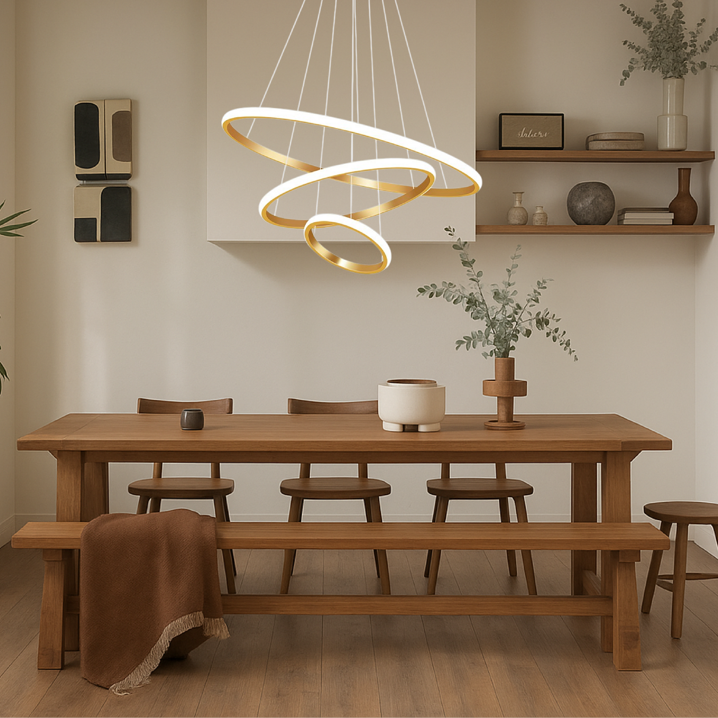 Luminaire de Luxe 3 Niveaux pour Plafonds Hauts