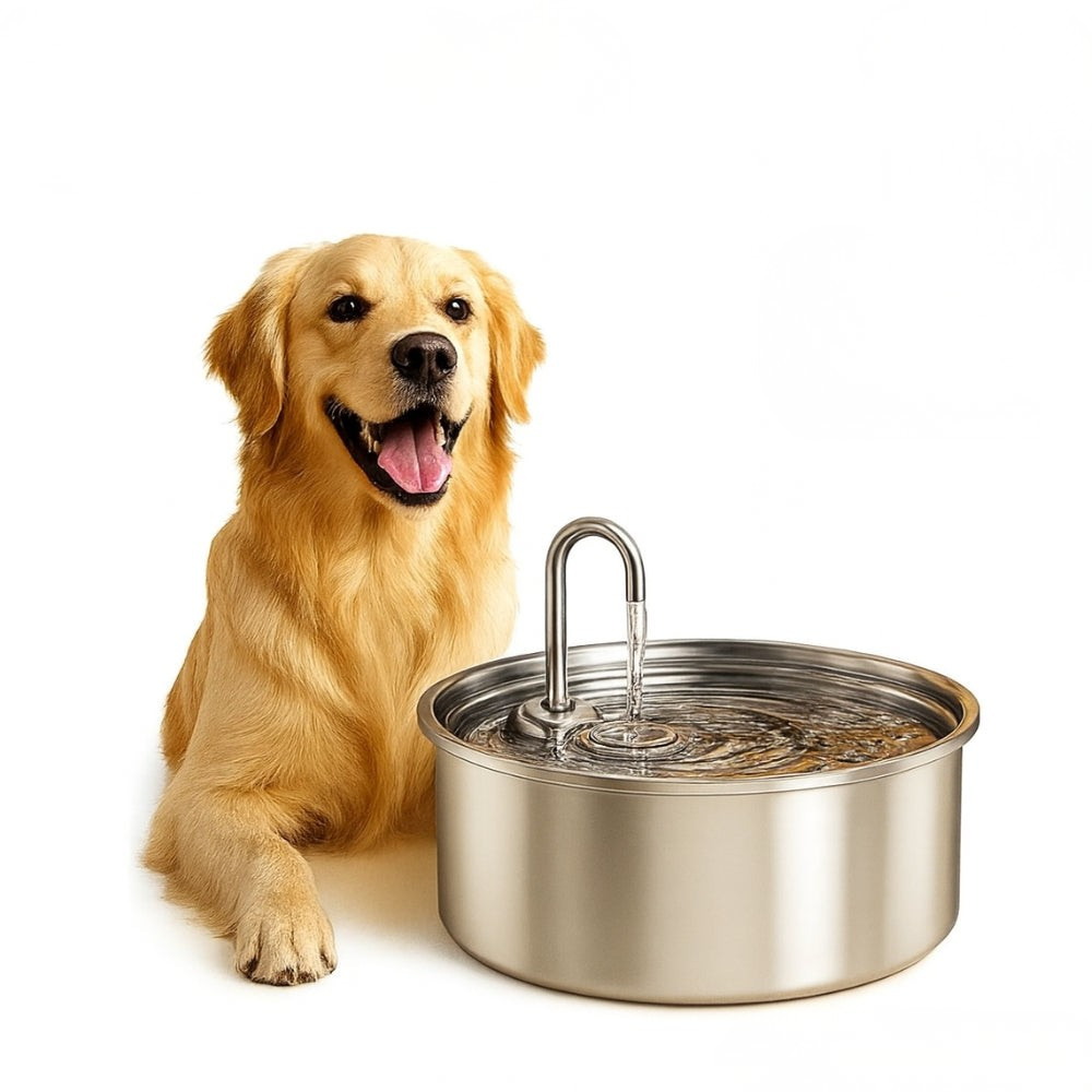 Fontaine d'Eau Automatique Inox pour Chien et Chat - BlxckFR