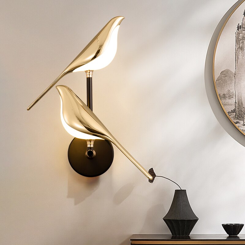 Lampe Murale Design Oiseau | Élégant et Lumière Chaude