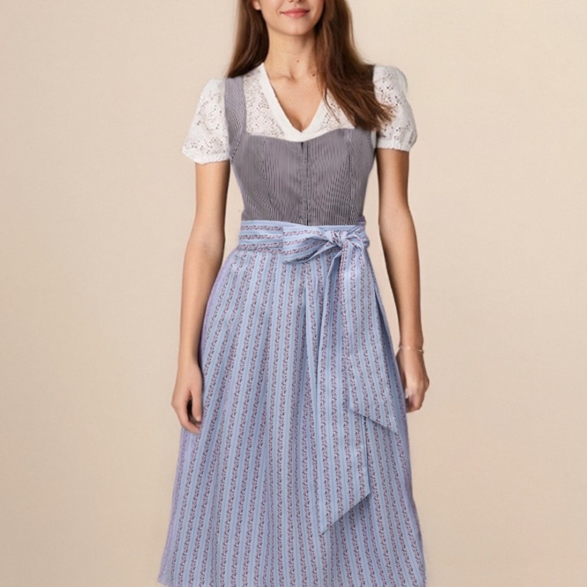 Robe Traditionnelle Allemande avec Tablier Coloré | Style Oktoberfest Authentique - Foivo