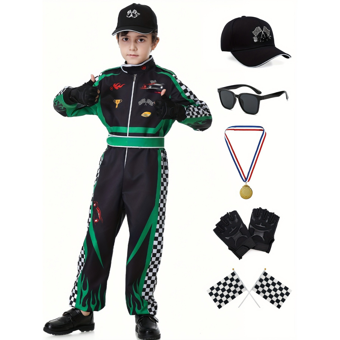 Costume de Pilote de Course Enfant | Tenue de Course Complète pour Garçons - Foivo