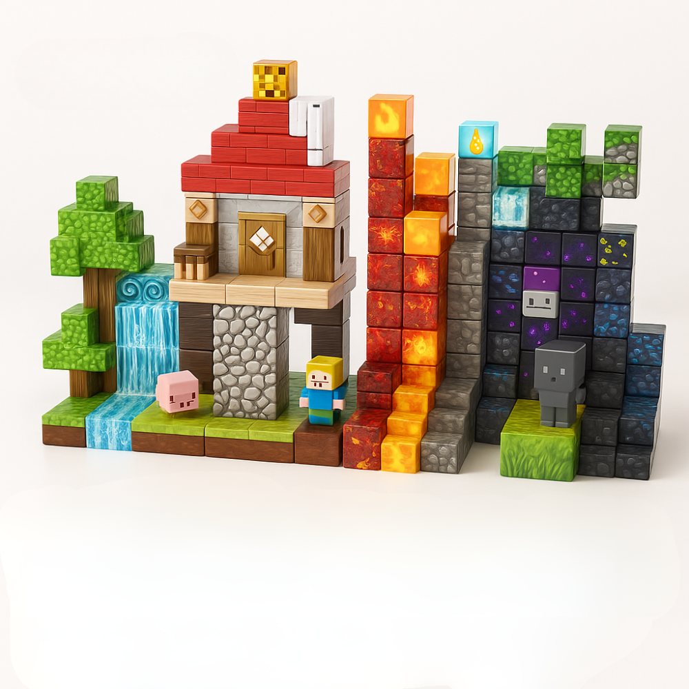 Jeux de Construction Magnétiques Créatifs pour Enfants
