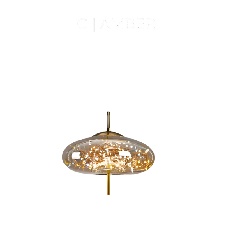 Lampe Plafond Design Verre Fumé LED