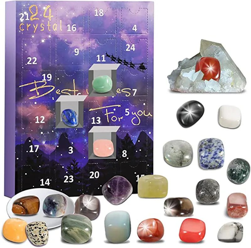 Calendrier Avent Unisexe Pierres Cristal Naturelles Original