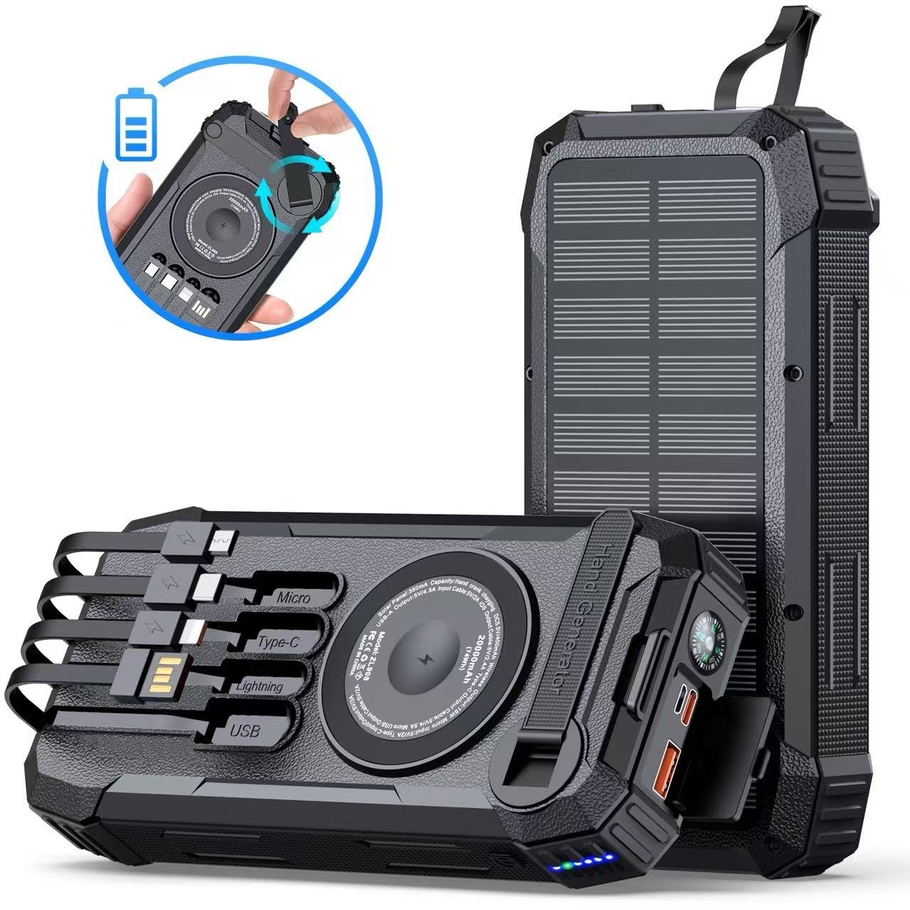 Chargeur Solaire Portable Rapide Pour Hommes Et Femmes 6