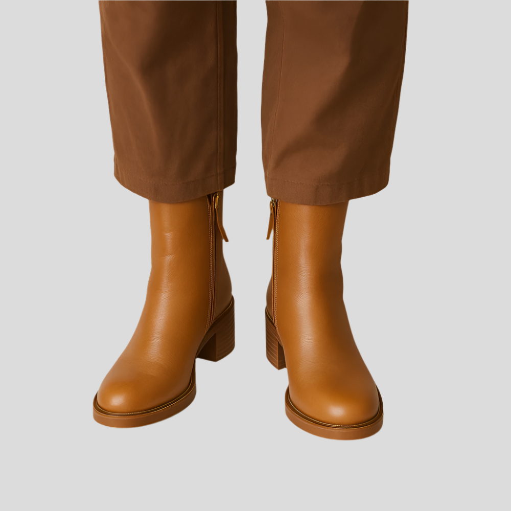 Bottines Chic avec talon bas - Chaussures tendance pour femme