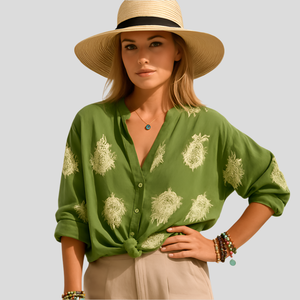 Blouse Été Bohème Chic – Top Manches Longues Féminin