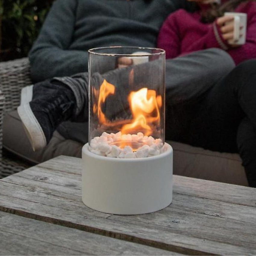 Cheminée de Table Bioéthanol Sans Fumée Design Portable