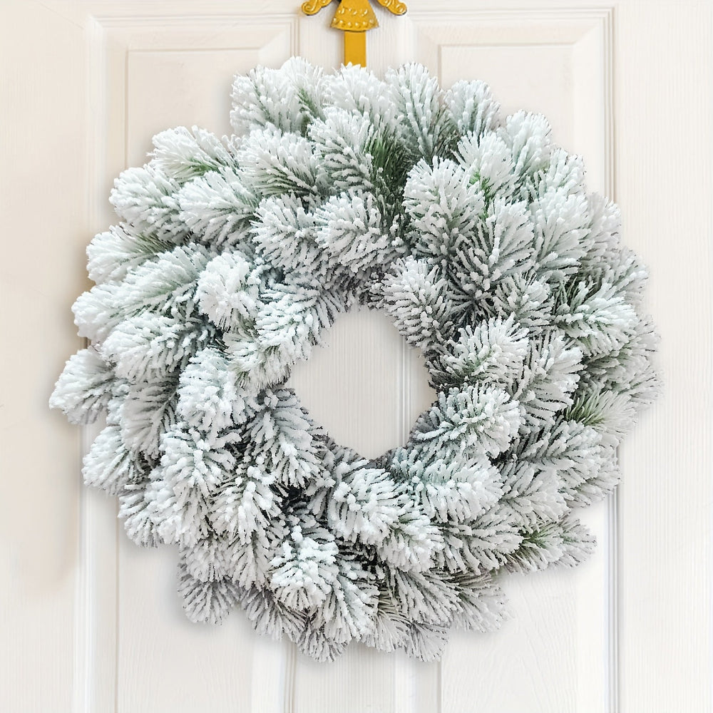 Guirlande de Noël Élégante en Pin Flocké pour Porte ou Mur - BlxckFR