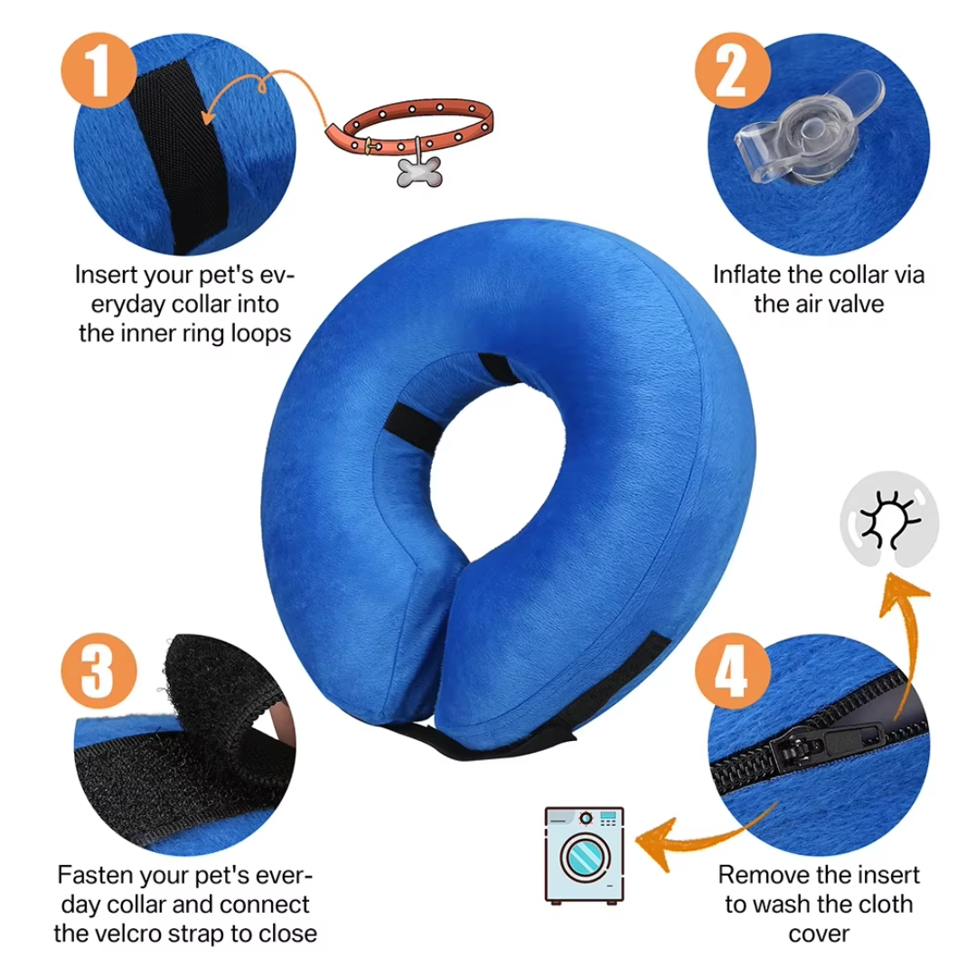Collier Gonflable Ajustable Pour Chien Confortable 8