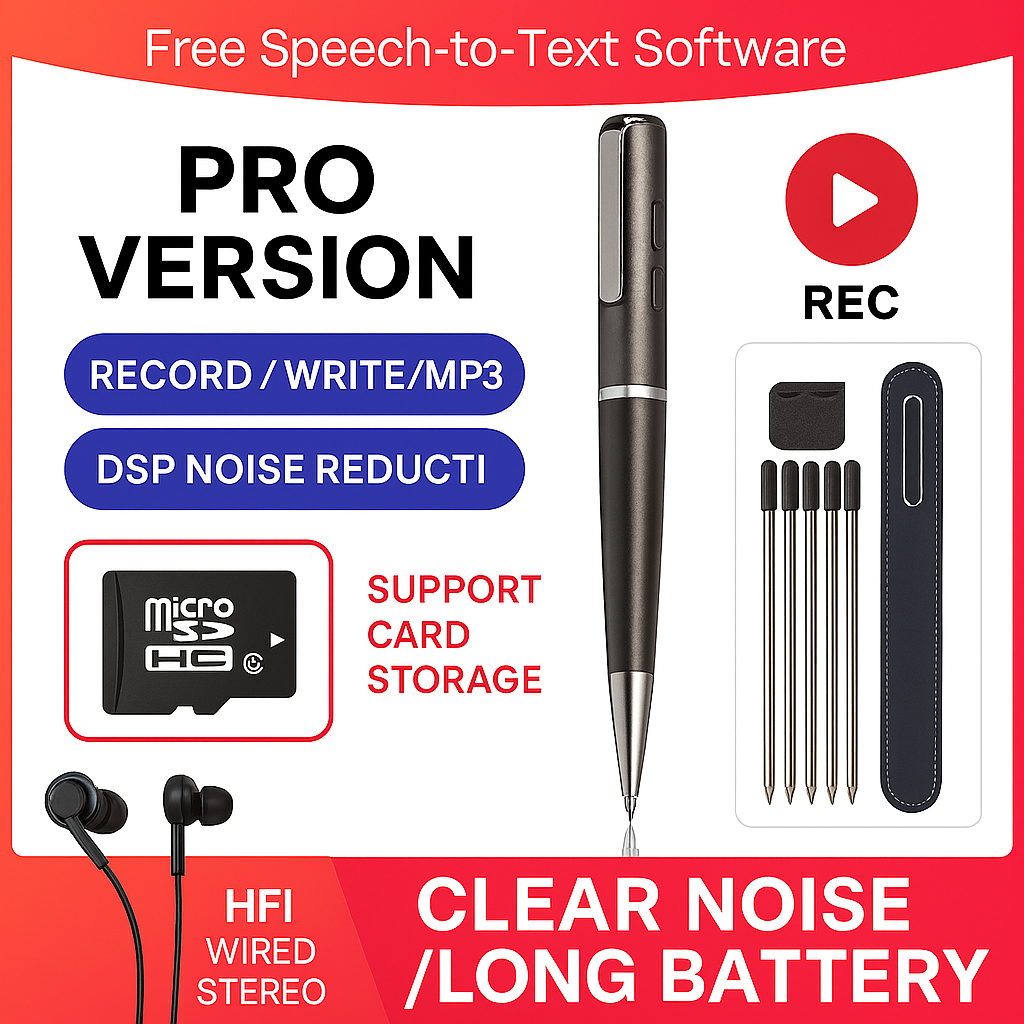 Stylo Enregistreur Vocal Discrét - BlxckFR