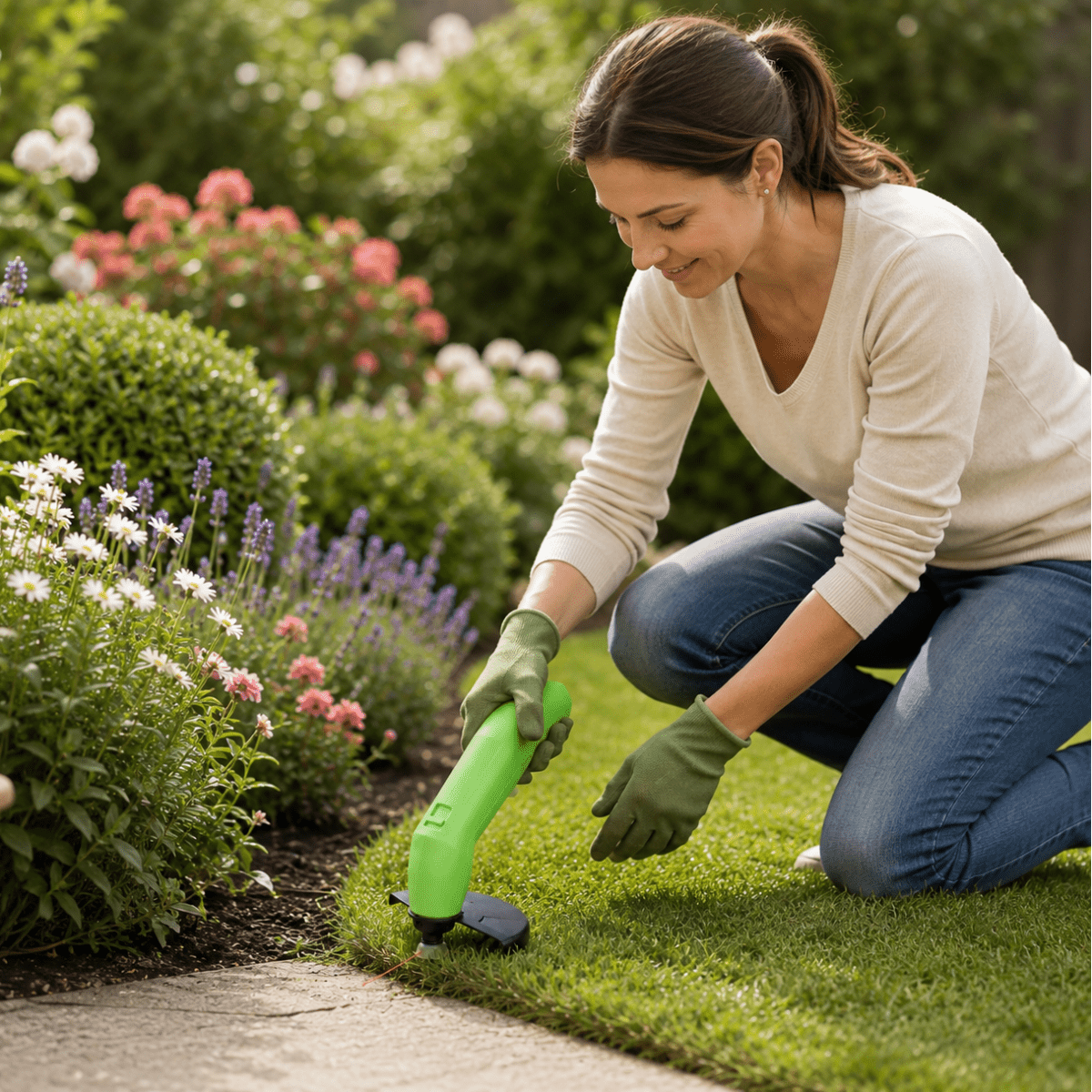 Coupe-herbe sans fil pour jardinage précis 2