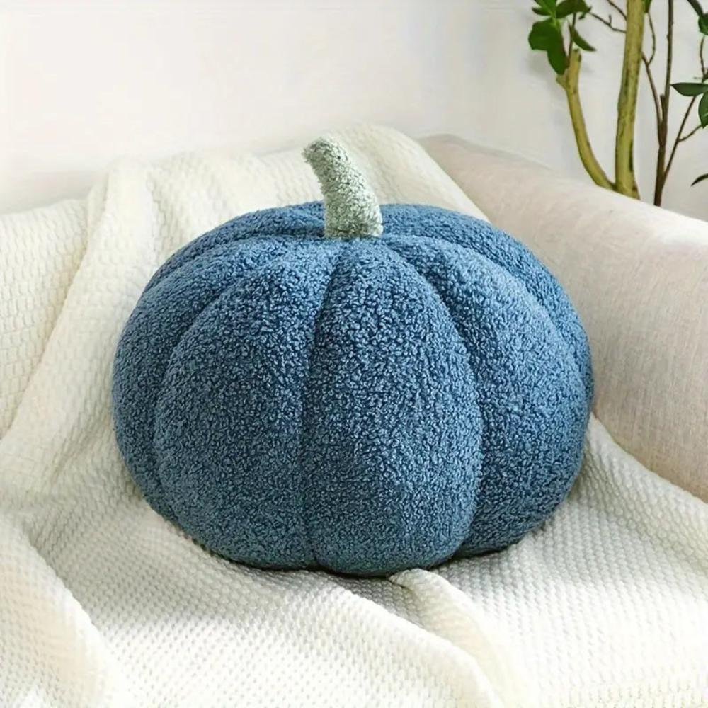 Coussin Décoration Automnale Peluche Forme Citrouille