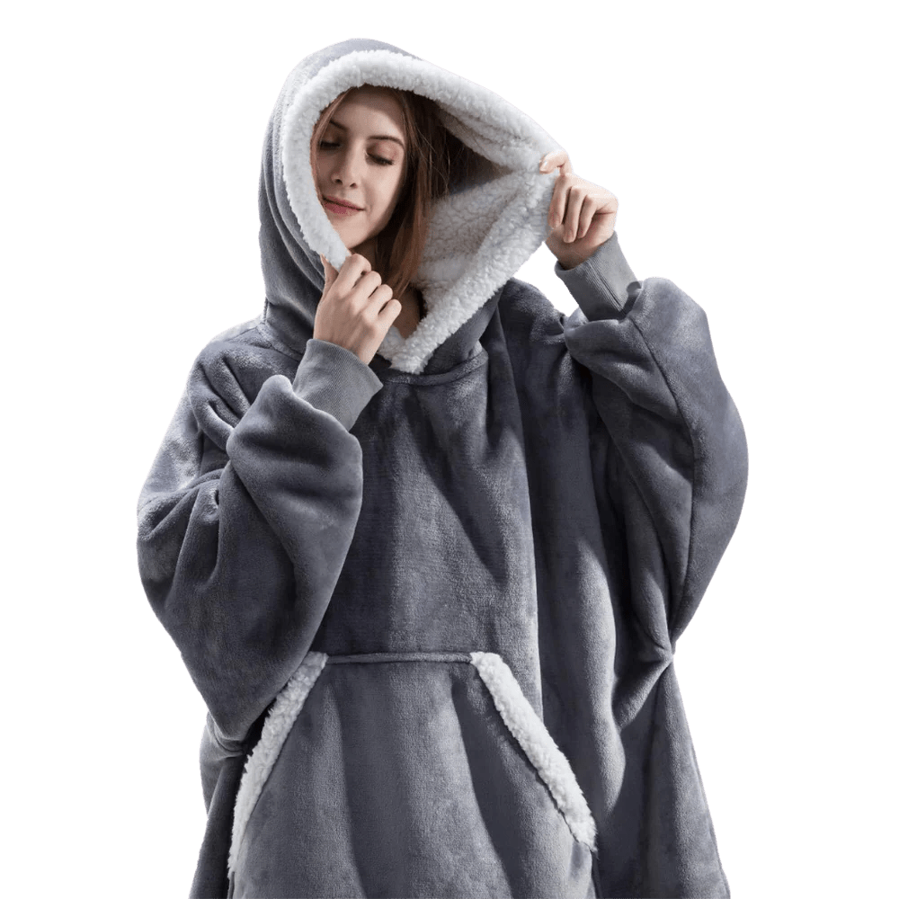 Couverture à capuche Unisexe Polaire Douce et Confortable Grande