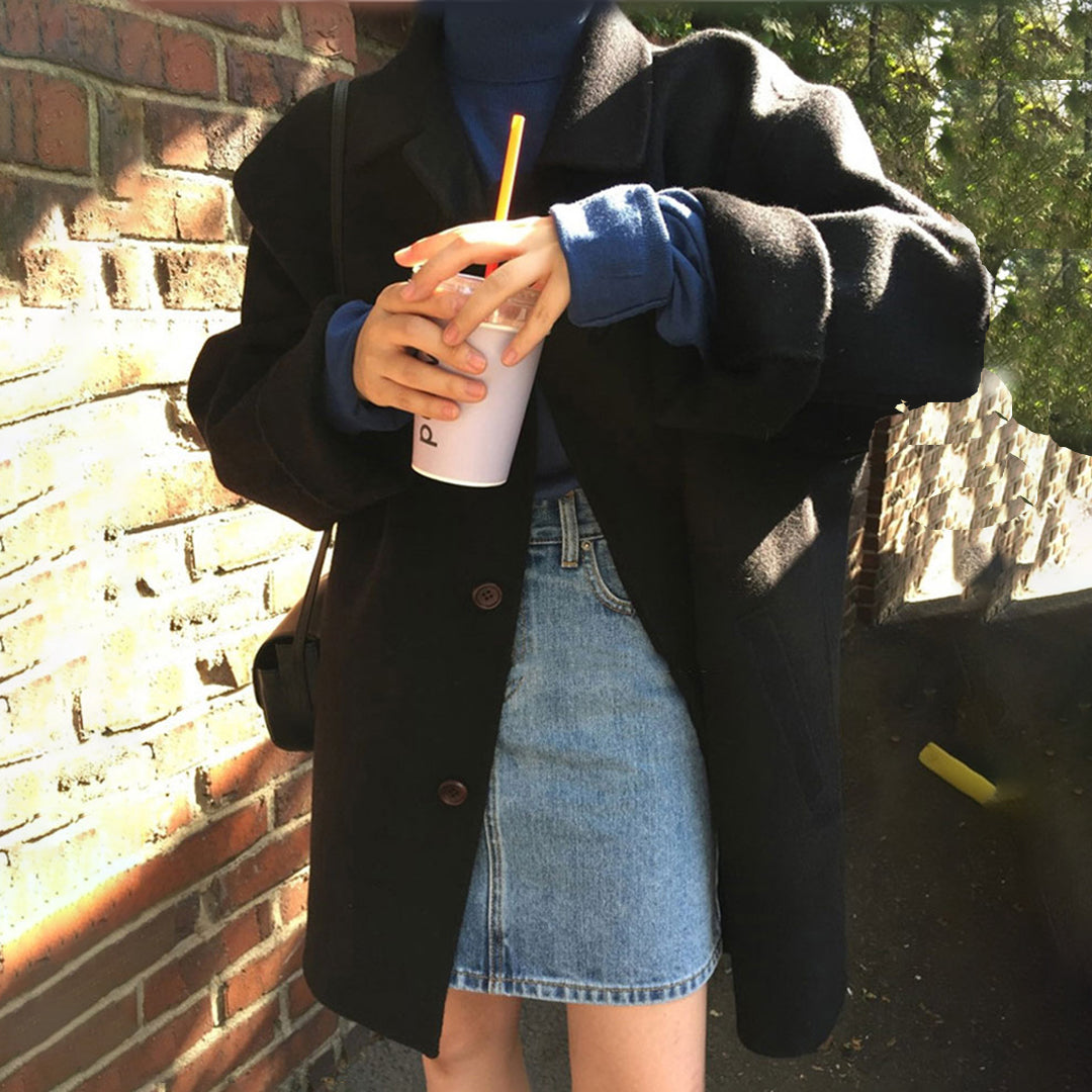 Manteau Femme Chaud à Fermeture Éclair | Mi-Long, Découpage Féminin et Chic