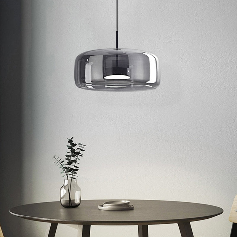 Luminaire Suspendu LED Chic en Verre Or