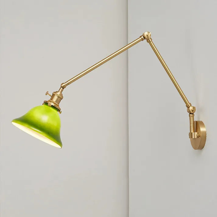 Lampe Murale Rétro Émeraude – Style Chic et Flexible