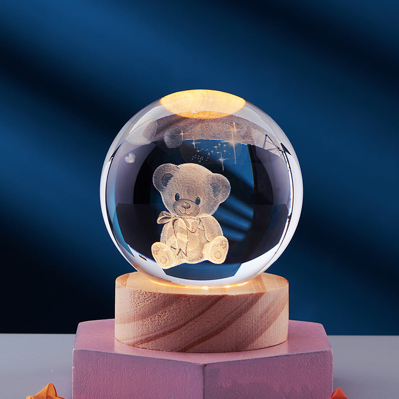 Lampe de Nuit LED Raffinée | Éclairage Moderne en Verre